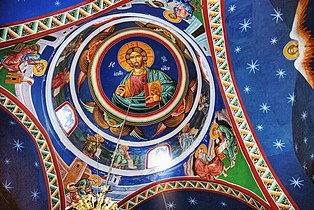 Монастырь Мар-Элиас. Роспись купола - Иисус Христос Вседержитель.jpg