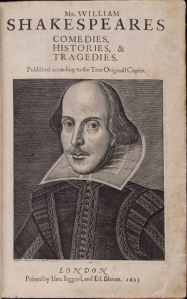 William Shakespeare by Martin Droeshout 1623