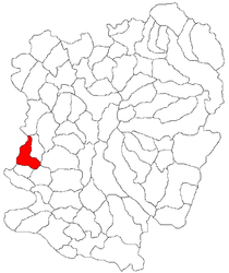 Расположение в уезде Карадж-Северин