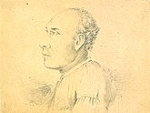 A matai, war chief Matetau of Manono Island, drawn by Alfred Thomas Agate (1812-1846)