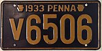 Номерной знак Пенсильвании 1933 года.jpg