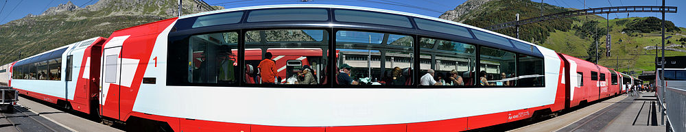 176° Panorama des Glacier Express in Andermatt