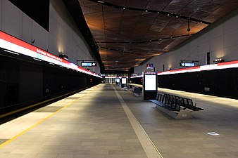 Aalto universitetets metrostation, interiör, 2017