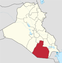 Location of Muthanna Governorate