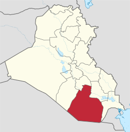 Governatorato di al-Muthanna – Localizzazione