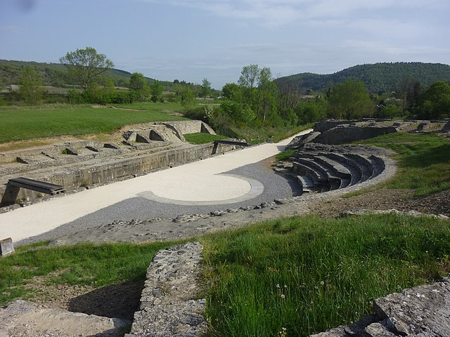 Théâtre, site archéologique romain d'Alba-la-Romaine, Ardèche, France