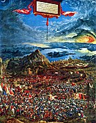 La batalla de Alejandro en Issos, de Altdorfer (1529).