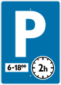 Bild 253 Parkplatz mit begrenzter Parkdauer; Benutzung nur mit Parkscheibe
