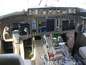 Cockpit of a Boeing 767