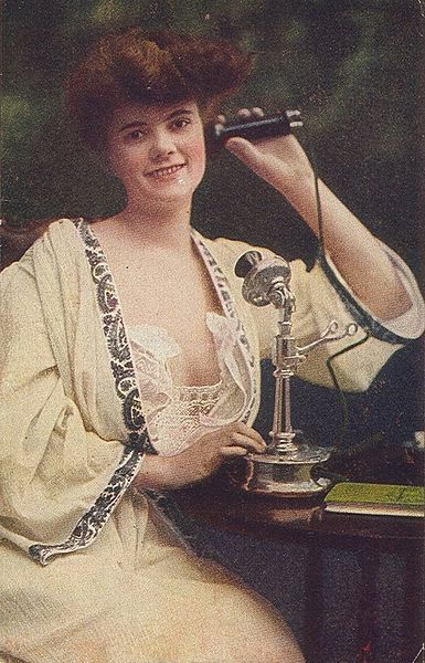 Woman on Candlestick Phone