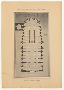 Interior plan (1897 lithograph)