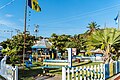 Memorial at central square of Clifton, Union Island.