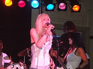 Courtney Love on stage.