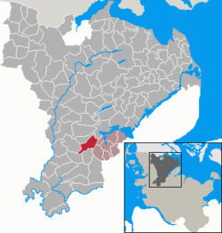 Elhelyezkedése Schleswig-Holstein térképén