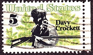 English: Davy Crockett 1967 Issue, 5c