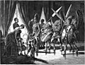 Die Gartenlaube (1889) b 639.jpg Vorstellung der Mandaraneger bei Kaiser Wilhelm durch den Afrikareisenden Otto C. Ehlers