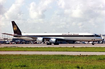 'n UPS DC-8-71F in Miami, Florida in 1989