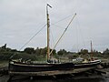 Edith May sailing Barge at Lower Halstow at low tide.