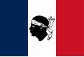 Flag of France with a Moor's head in the center