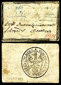 Валюта экстренного выпуска для осады Кольберга (1807 г.), 4 гроша