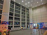 HK Tai Kok Tsui Swimming Pool entrance lobby 大角咀公眾游泳池 interior 大角咀市政大廈 Tai Kok Tsui Municipal Services Building night Feb-2014.JPG