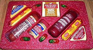 Example of a Hickory Farms product assortment