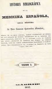Miniatura para Historia bibliográfica de la medicina española