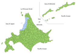 Vị trí phó tỉnh Rumoi trên bản đồ Hokkaidō