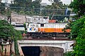 Jalur di Stasiun Jakarta Kota yang terlihat dari jembatan rel bekas jalur Batavia NIS.