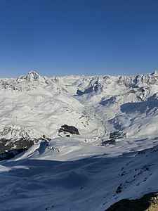 Blick nach Osten zum Julierpass, im Vordergrund der Crap da Radons.