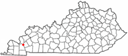 Location of Grand Rivers, Kentucky