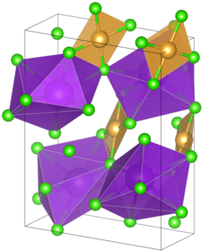 Kristallstruktur von Kaliumtetrachloroaurat(III)