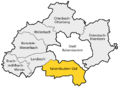 Mapa del Verbandsgemeinde de Kaiserslautern-Süd