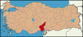 Adana (provinca) na zemljevidu