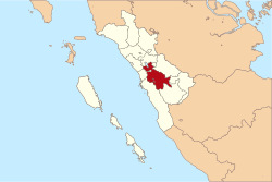 Расположение на Западной Суматре