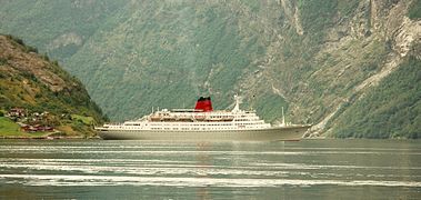 Die Vistafjord 1993 im Geirangerfjord