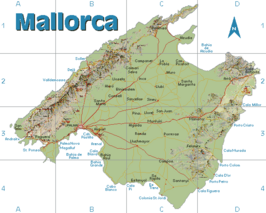 Kaart van Mallorca