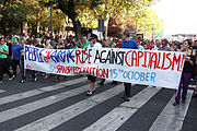 Demonstrators in Madrid, 2011