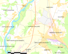 Mapa obce Château-Gaillard