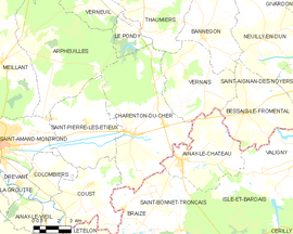 Mapa obce Charenton-du-Cher