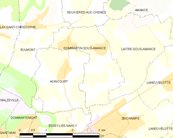 Kart over Dommartin-sous-Amance