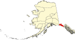 Map of Alaska highlighting Yakutat City and Borough.svg