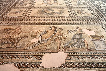 Mosaico dell'Annunciazione: corteo dionisiaco