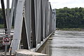 Bridge during June 2008 Midwest floods. Normally, there is about 20 feet clearance below the bridge.[6]