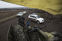 OSCE SMM monitoring the movement of heavy weaponry in eastern Ukraine OSCE SMM monitoring the movement of heavy weaponry in eastern Ukraine (16524364807).jpg