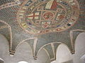Il soffitto araldico, proveniente dalla distrutta sede dell'Arte dei Medici e Speziali