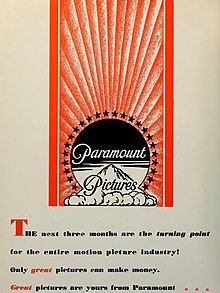 Paramount Pictures ad in The Film Daily, 1932 Paramount Pictures ad in The Film Daily, Jan-Jun 1932 (page 192 crop).jpg