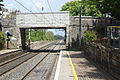 Looking northwards along the rail track and to the right beside the bridge was the location of the old station building which was completely demolished.