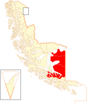 Расположение в регионе Магалланес