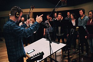 Randy Slaugh conducting the choir session for TesseracT's Sonder